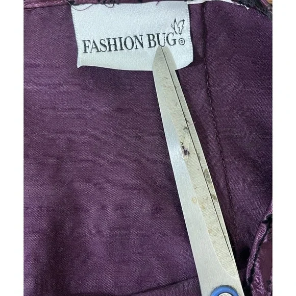 Vtg Fashion Bug S Purple Black Velvet Burnout Maxi Skirt Witchy Whimsigoth Vamp - Picture 5 of 6